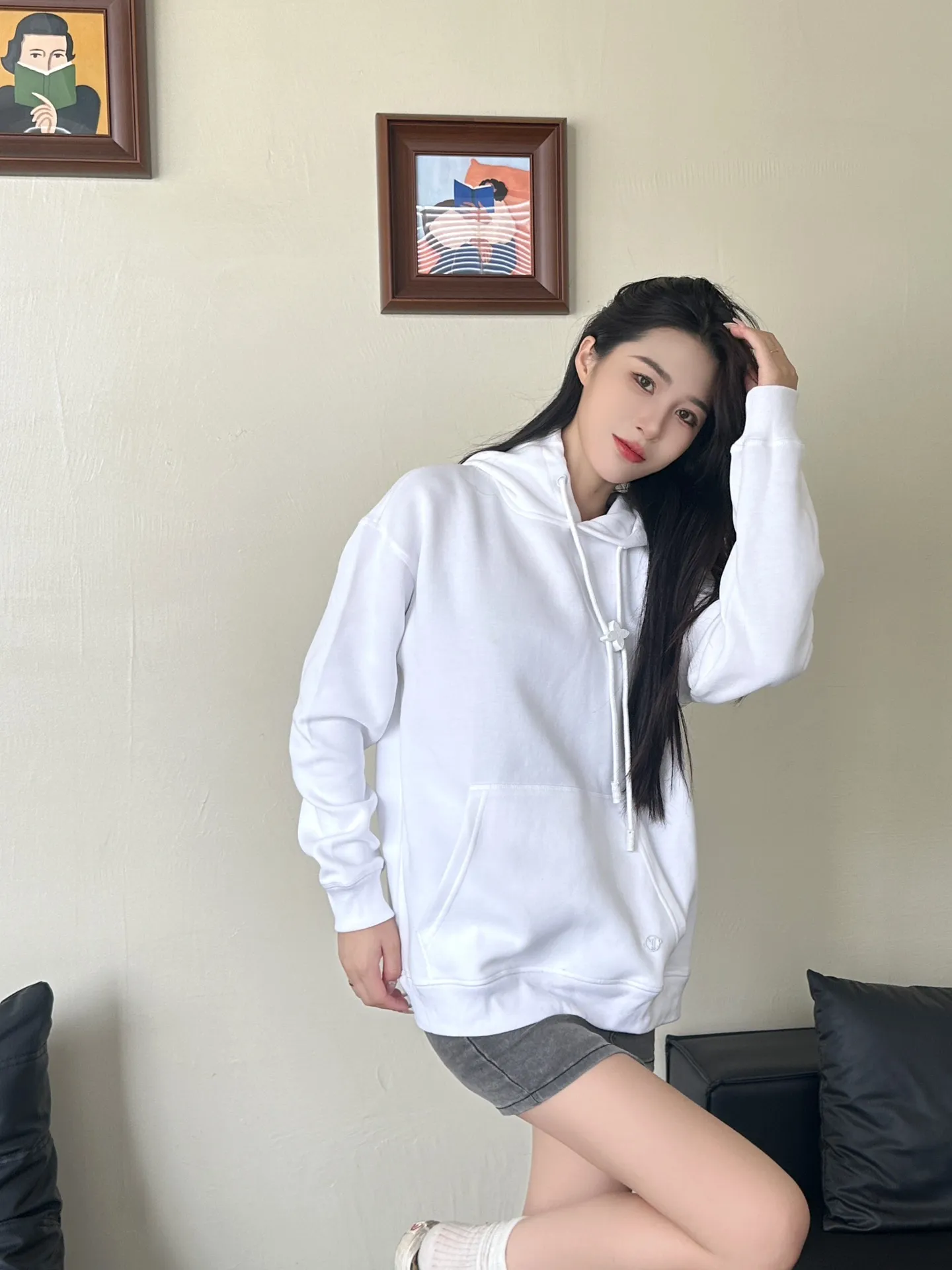 Louis Vuitton/Louis Vuitton hardware floral hooded sweatshirt